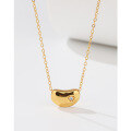 wholesale 925 Sterling Silver Bean Necklace for Women, Light Luxury Small Brand New Model Popular Internet-famous Collarbone Chain High-end Sense Necklace-0-6