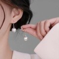 wholesale S925 silver shell pearl ear hooks, stylish and elegant, fresh and sweet ear accessories, perfect as a birthday gift for female friends-0-1