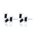 wholesale S925 Sterling Silver Geometric Zircon Stud Earrings, High-End Ins Style Minimalist Earrings for Daily Wear-0-9