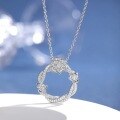 wholesale Metal rose necklace for women, lightweight luxury fashion sophisticated elegance vine camellia collarbone chain TikTok live-0-2