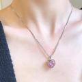 wholesale 925 Silver Pink Love Lava Drop Necklace, Ins Fashion Pendant Collarbone Chain, Sweet Minimalist Women's Jewelry-0-2