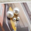 wholesale 925 Silver French Minimalist Luxury Large and Small Pearl Elegant Ear Studs for Women, Versatile Ear Pearls Simple High-End Earrings-0-1