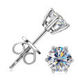S925 Silver 2-Carat Moissanite Firework Stud Earrings, Cross-Border Wholesale-0-44