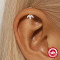 wholesale S925 Sterling Silver Classic Marquise Diamond Flat Head Threaded Ear Cartilage Stud,-0-2