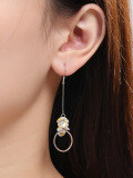 wholesale Metal S925 Sterling Silver Earrings for Women, Small and Unique Design, Long Drop Elegant Dangle Earrings, Versatile and Stylish Jewelry for Wholesale-0-0