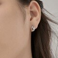 wholesale S925 Sterling Silver Cross-Border Bean-Shaped Pear Cut Zircon Design Light Luxury Ins Style Women's Earrings-0-3