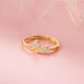 wholesale S925 Sterling Silver Fresh and Sweet Ins-Style Niche Design Exquisite Diamond-Inlaid Heart Ring R02724-0-4