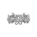 wholesale S925 Silver Lace Floral Wreath Ring, Minimalist Design, Premium Light Luxury, Versatile for Women-0-4