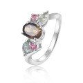 wholesale S925 Silver Design Sense Natural Tourmaline Gemstone Ring,-0-16