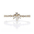 wholesale S925 silver plated with 14K gold, Japanese retro style niche luxury zircon ring-0-0