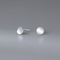 wholesale S925 Sterling Silver Fresh and Sweet Ins Style Small and Exquisite Design Delicate Circular Brushed Earrings E0809-0-2