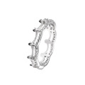 wholesale S925 Sterling Silver Crown Ring for Women, Light Luxury Fashion, Personalized High-End Diamond-Encrusted Knuckle Ring for Amazon Export-0-4