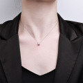 Sterling Silver Balance Beam Pendant Necklace with Pearl and Moissanite-0-2