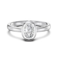 wholesale S925 Sterling Silver Korean Light Luxury Women's Ring, Minimalist Oval Solitaire Design, Versatile and High-End Band-DY121226-SW-WH 5