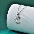 S925 Sterling Silver Moissanite Christmas Bell Necklace Pendant-0-0