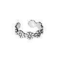 wholesale S925 Silver Nalan Women's Vintage Ethnic Style Thai Silver Flower Ring Sweet Tail Ring J1134-0-4