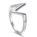 wholesale S925 Sterling Silver Z Letter Ring Non-Tarnish Women's Fashion Minimalist ECG Geometric Index Finger Ring Wholesale-0-4