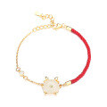 wholesale S925 Sterling Silver Zodiac Birth Year Hetian Jade Auspicious Adorable Dragon Red Rope Bracelet Creative National Trend Style-0-5