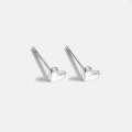 wholesale Sterling Silver S999 Ear Piercing Earrings for Women, Pure Silver Small and Mini Double-ended Ear Studs, Cartilage Ear Studs, Minimalist Ear Piercing Needle Ear Accessories-0-8