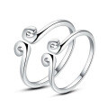 wholesale S925 Sterling Silver Black Myth: Wukong Inspired Adjustable Couple Rings Engraved for Men and Women-0-4
