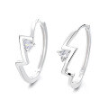 wholesale S925 Silver Fashion European and American Cross-Border Lightning Inlaid Diamond Ins Minimalist Style Versatile Earrings and Ear Clips-0-4