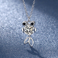 wholesale S925 Sterling Silver Moissanite Koi Fish Necklace for Women, Minimalist Collarbone Design, Small and Delicate Pendant Accessory-1 carat (high carbon diamond) necklace 925 silver