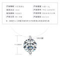 S925 Silver Invisible Necklace with 1ct D Color Moissanite Square Pendant-0-9
