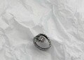 wholesale S925 Sterling Silver Vintage Green Gemstone Snake Ring Ins Single Ring Hip-Hop Index Finger Ring Trendy Brand-0-3