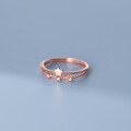 wholesale S925 Sterling Silver Ring for Women, Korean Style, Elegant and Fresh, Simple Double-Layer Diamond-Inlaid Star Jewelry J9764-0-4