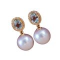 wholesale S925 Sterling Silver Red Elk All-Over Small Pearl Earrings, Minimalist and Versatile for Daily Wear, Retro Light Luxury Ear Studs for Women-0-4