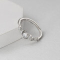 wholesale S925 Sterling Silver Fresh and Sweet Ins Style Design Inlaid Diamond Planet Star Ring R02248-0-3