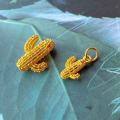 wholesale Gold-plated 925 sterling silver cactus pendant DIY bracelet necklace earring accessories handmade original jewelry-0-2