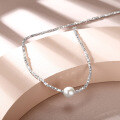 wholesale 925 Sterling Silver Natural Freshwater Pearl  Necklace For Women,-0-3