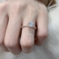 wholesale S925 Silver New Classic 50-Point Diamond Ring for Women, Simple and Fashionable-0-3