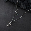 wholesale S925 Sterling Silver Fresh and Sweet Ins Style Niche Design Exquisite Minimalist Cross Necklace Y02111-0-2