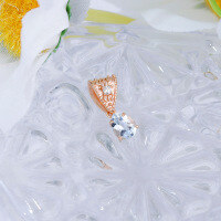 wholesale S925 Sterling Silver Inlaid Natural Teardrop Aquamarine Vintage Pendant, Factory Supply, Summer New Collection-Aquamarine Pendant 925 Silver