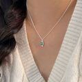 wholesale S925 Sterling Silver Lucky Clover Necklace for Women, Minimalist and Delicate Ins Style Dainty Collarbone Chain-0-3