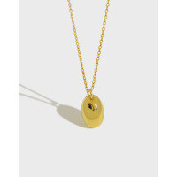 wholesale S925 Sterling Silver 025 Korean Style Temperament Silver Chain Ins Minimalist Geometric Waterdrop Pendant Necklace for Women-Platinum 925 silver