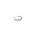 wholesale S925 Sterling Silver 411 Korean Version Ins Minimalist Micro-Inlaid Zirconium Ring for Women, Versatile Band-0-5