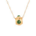 wholesale 925 Silver Gold-Plated with Hetian Jasper "Lulutong" Pendant Necklace for Women, Comes with Certificate-0-4