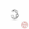 wholesale S925 Sterling Silver Twisted Double-Layer Clip-On Earrings, Trendy INS Minimalist Style-0-4