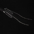 wholesale S925 Sterling Silver Korean Style Thai Silver Long Asymmetric Tassel Earrings Simple Elegant Jewelry M02560-0-2