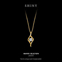 Sterling Silver Moissanite Necklace, Minimalist Fashion, Delicate Pendant-S925 sterling silver, 22K gold, and 50-point white moissanite.
