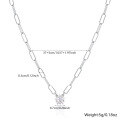 wholesale Metal: 925 Sterling Silver Cross-border best-selling women's zircon star heart chain necklace Halloween jewelry wholesale-0-6