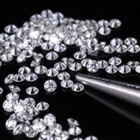 Metal Material, Wholesale Moissanite D-EF VVS 0.8-3.0mm Round Hearts and Arrows Loose Melee Stones-DF color  2.7mm (approximately 15 beads per carat)