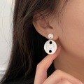wholesale S925 Sterling Silver Korean Minimalist Round Pig Nose Stud Earrings for Women, Small and Unique Design, High-End Ear Accessories-0-4
