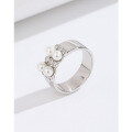 wholesale 925 Sterling Silver Pearl Ring for Women, Small Niche Design, New Release Popular Index Finger Ring, Minimalist and High-End Feel Band-0-2