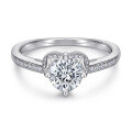 wholesale S925 Sterling Silver Heart-shaped Zircon Love Ring-0-36