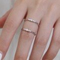 wholesale S925 sterling silver full-body diamond ring, French-inspired lightweight luxury, versatile for daily wear, original women's band, minimalist-0-3
