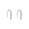 wholesale S925 silver earrings, U-shaped full diamond ear hooks, ear clips, women's ear bone jewelry G5878-0-4